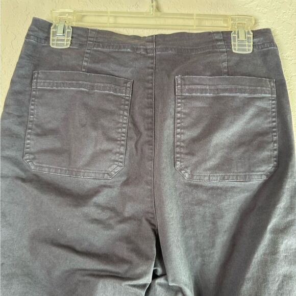 Aritzia Babaton The Group Cigarette Pants Navy Button Fly Closure Size 8 - Picture 8 of 10